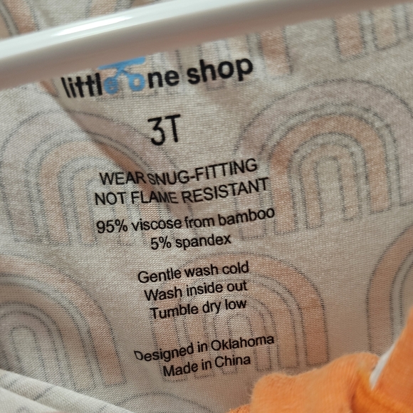 Toddler 3T Bamboo Pajamas - Rainbow - Picture 3 of 3